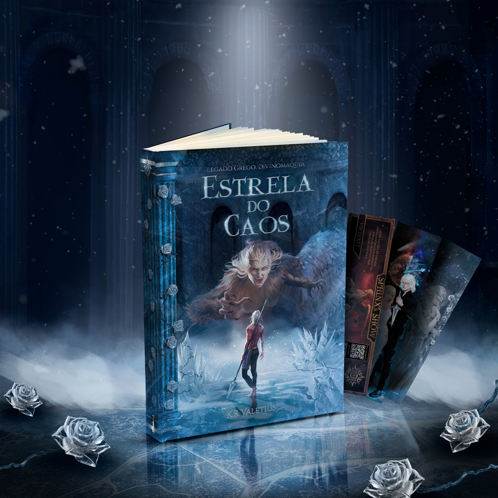 Estrela do Caos — livro f&iacute;sico com marcadores colecion&aacute;veis